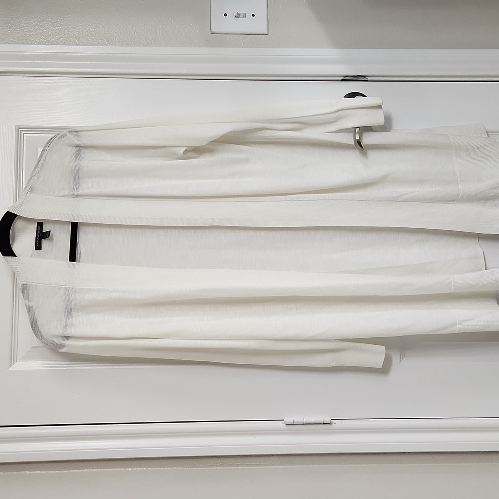 Banana Republic ivory lightweight open cardigan Size: L